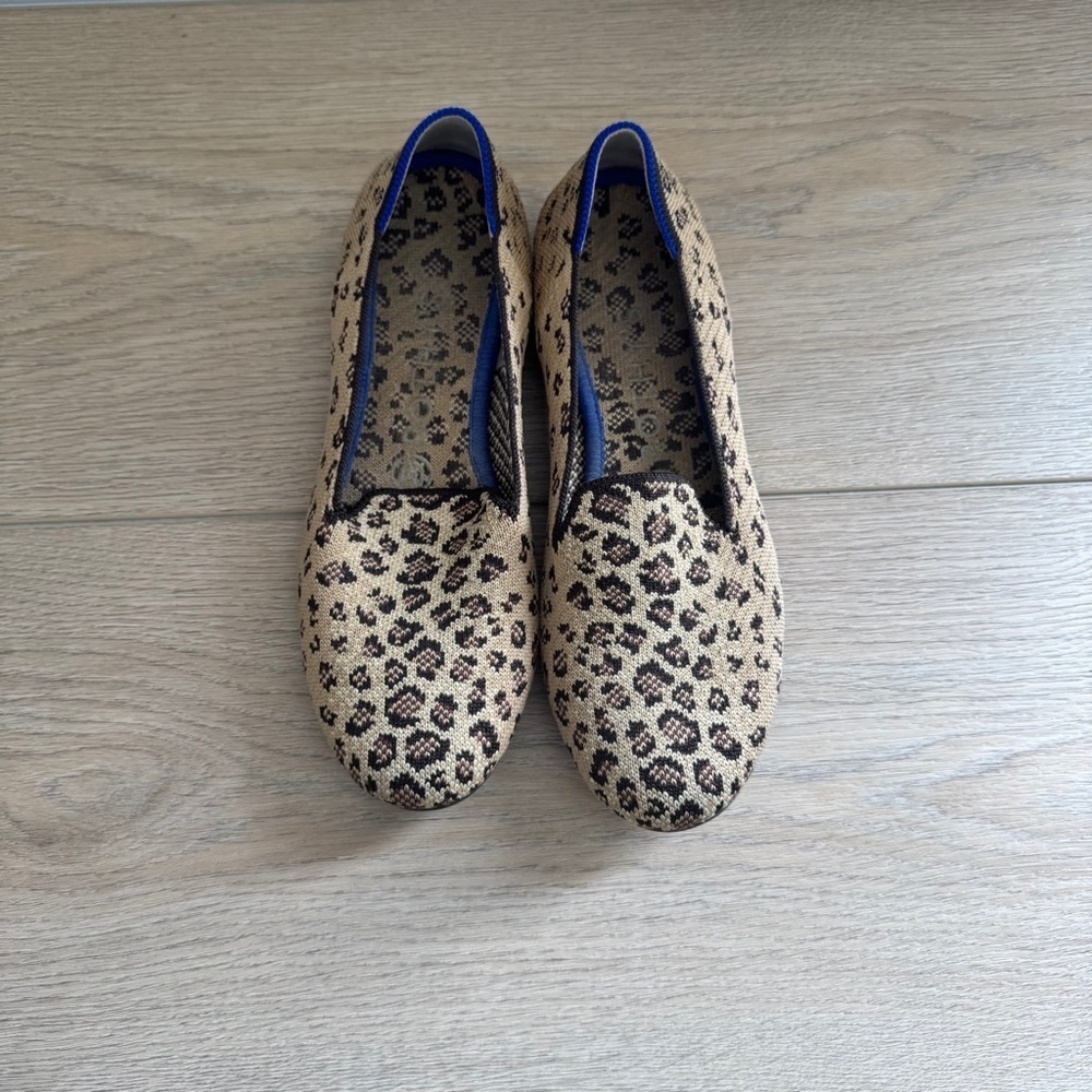 Rothy’s Retired Round Toe Leopard flats 7